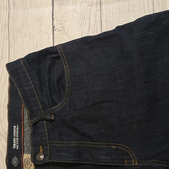 St. John's Bay Comfort Stretch Relaxed Straight Jeans Dark Wash Size 36 × 34 - Picture 4 of 10